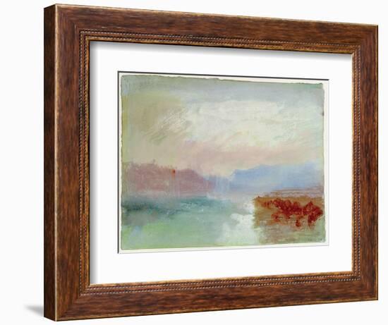 River Scene, 1834-J. M. W. Turner-Framed Giclee Print