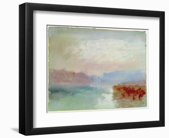 River Scene, 1834-J. M. W. Turner-Framed Giclee Print