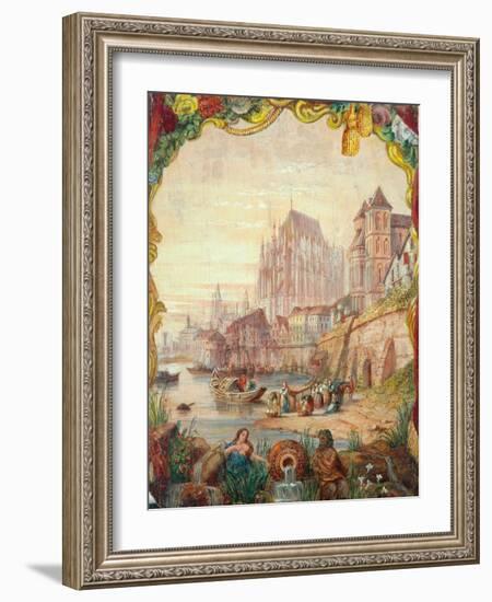 River Scene, 1855-William Clarkson Stanfield-Framed Giclee Print