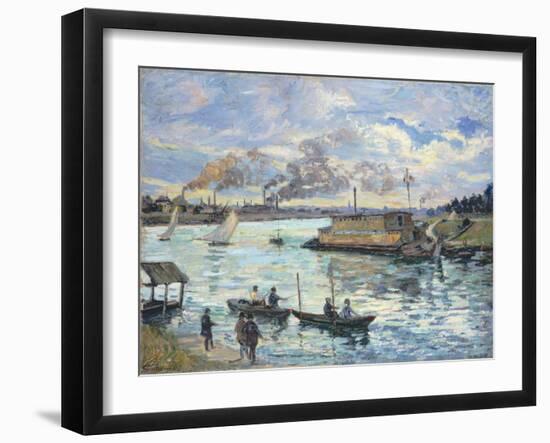 River Scene, 1890-Jean-Baptiste Armand Guillaumin-Framed Giclee Print