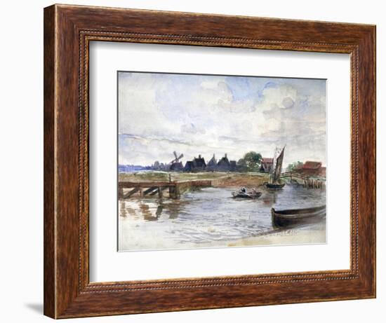 River Scene, C1864-1930-Anna Lea Merritt-Framed Giclee Print