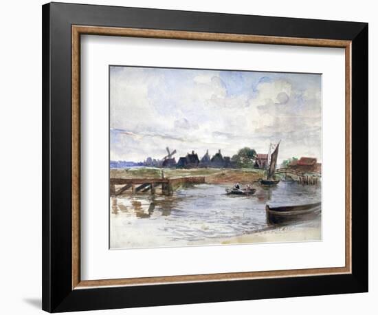 River Scene, C1864-1930-Anna Lea Merritt-Framed Giclee Print