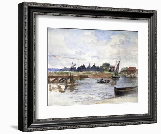 River Scene, C1864-1930-Anna Lea Merritt-Framed Giclee Print