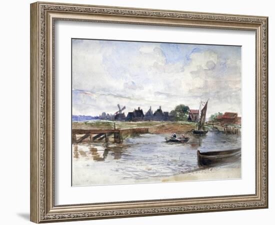 River Scene, C1864-1930-Anna Lea Merritt-Framed Giclee Print