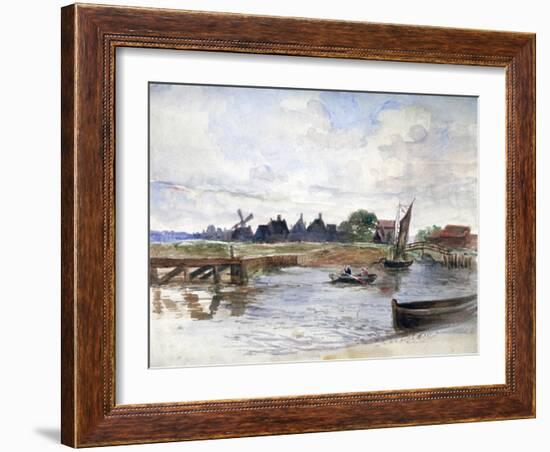 River Scene, C1864-1930-Anna Lea Merritt-Framed Giclee Print