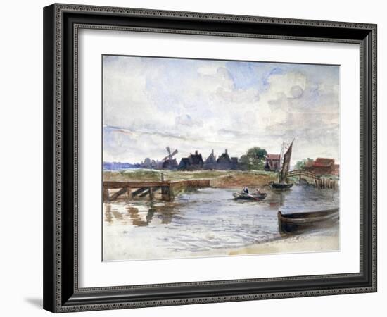 River Scene, C1864-1930-Anna Lea Merritt-Framed Giclee Print