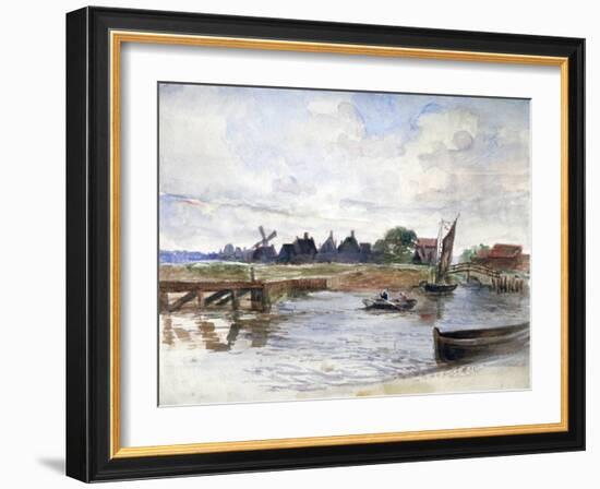 River Scene, C1864-1930-Anna Lea Merritt-Framed Giclee Print