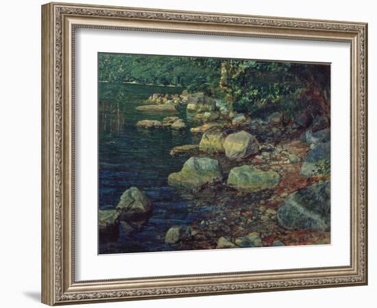 River Scene in Palazzuolo-Aleksandr Andreevich Ivanov-Framed Giclee Print