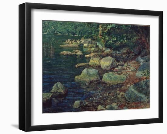River Scene in Palazzuolo-Aleksandr Andreevich Ivanov-Framed Giclee Print