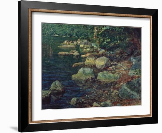 River Scene in Palazzuolo-Aleksandr Andreevich Ivanov-Framed Giclee Print