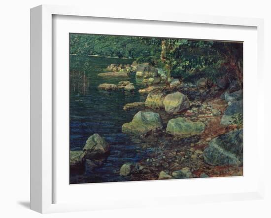 River Scene in Palazzuolo-Aleksandr Andreevich Ivanov-Framed Giclee Print