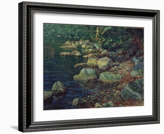 River Scene in Palazzuolo-Aleksandr Andreevich Ivanov-Framed Giclee Print