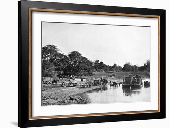 River Scene, Rio Corrientes, Paraguay, 1911-null-Framed Giclee Print