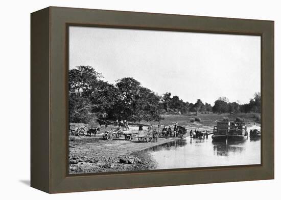 River Scene, Rio Corrientes, Paraguay, 1911-null-Framed Premier Image Canvas