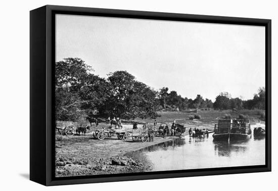 River Scene, Rio Corrientes, Paraguay, 1911-null-Framed Premier Image Canvas