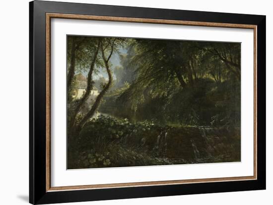 River Scene with Weir and Mill, C.1823-Francis Danby-Framed Giclee Print