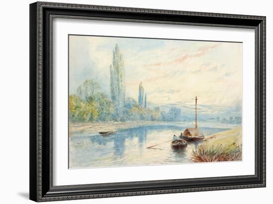 River Scene-Myles Birket Foster-Framed Giclee Print