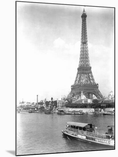 River Seine and Eiffel Tower-null-Mounted Photographic Print