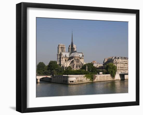 River Seine and Notre Dame Cathedral, Paris, France, Europe-Pitamitz Sergio-Framed Photographic Print