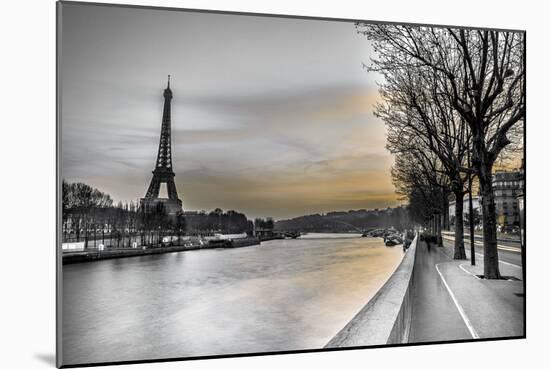River Seine and The Eiffel Tower-Assaf Frank-Mounted Photographic Print