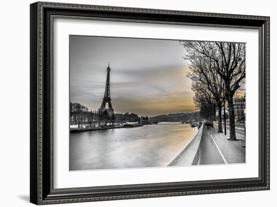 River Seine and The Eiffel Tower-Assaf Frank-Framed Photographic Print