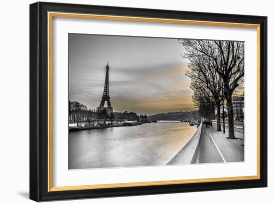 River Seine and The Eiffel Tower-Assaf Frank-Framed Photographic Print