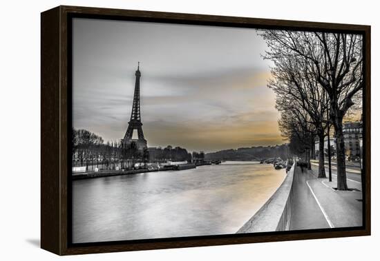 River Seine and The Eiffel Tower-Assaf Frank-Framed Premier Image Canvas