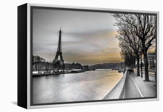River Seine and The Eiffel Tower-Assaf Frank-Framed Premier Image Canvas