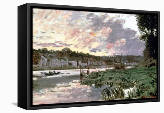 River Seine at Bougival, C1870-Claude Monet-Framed Premier Image Canvas