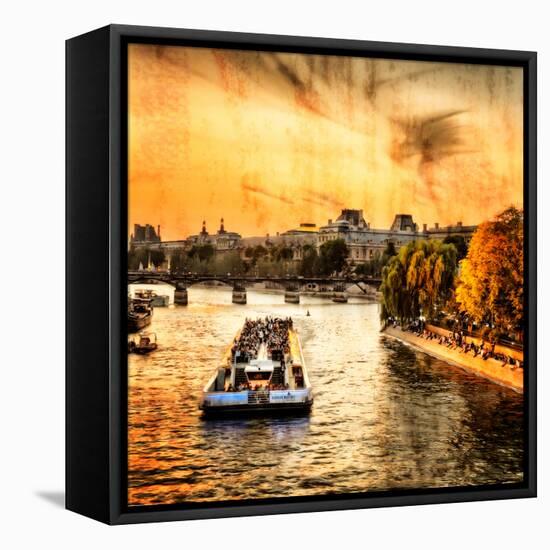 River Seine at Sunset II-Alan Hausenflock-Framed Stretched Canvas