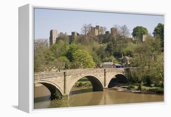 River Severn and Ludlow Castle, Shropshire, England, United Kingdom, Europe-Rolf Richardson-Framed Premier Image Canvas