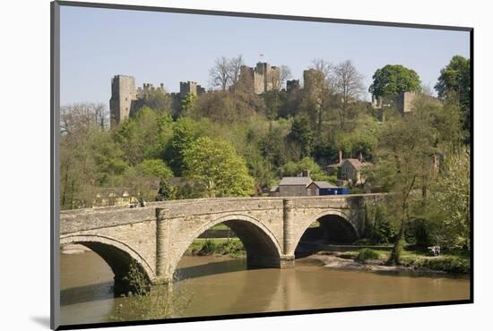 River Severn and Ludlow Castle, Shropshire, England, United Kingdom, Europe-Rolf Richardson-Mounted Photographic Print