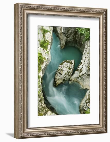 River Soca Flowing Through Velika Korita Showing Erosion, Triglav National Park, Slovenia, June-Zupanc-Framed Photographic Print