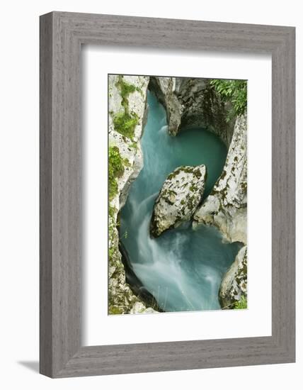 River Soca Flowing Through Velika Korita Showing Erosion, Triglav National Park, Slovenia, June-Zupanc-Framed Photographic Print