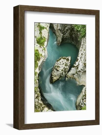 River Soca Flowing Through Velika Korita Showing Erosion, Triglav National Park, Slovenia, June-Zupanc-Framed Photographic Print