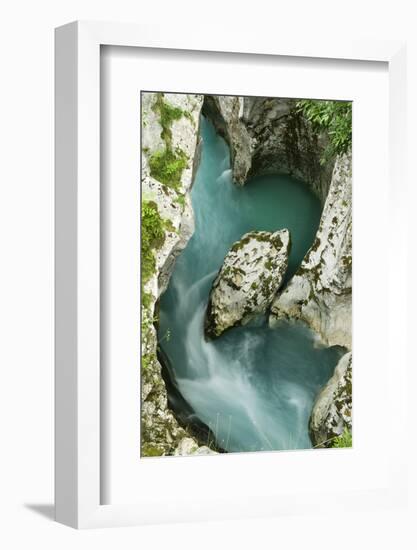 River Soca Flowing Through Velika Korita Showing Erosion, Triglav National Park, Slovenia, June-Zupanc-Framed Photographic Print