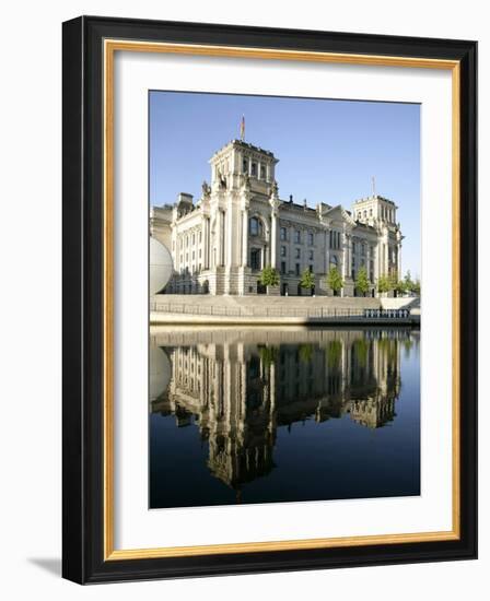 River Spree at Government District, Reichstag, Berlin, Germany, Europe-Hans Peter Merten-Framed Photographic Print