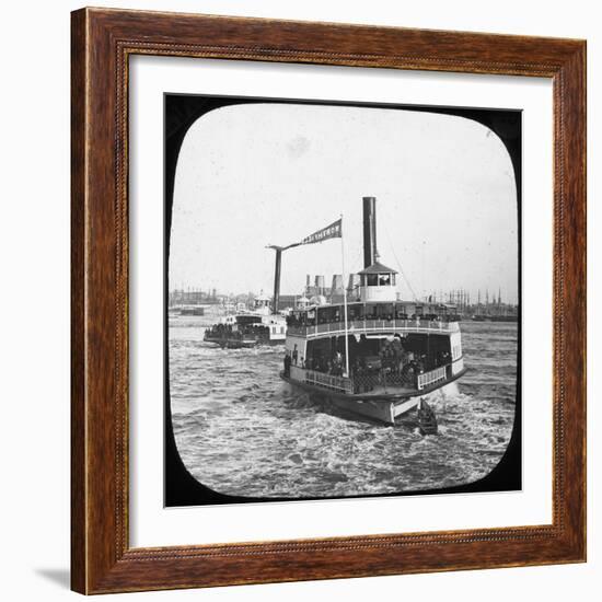 River Steamer, USA, Late 19th or Early 20th Century-null-Framed Photographic Print