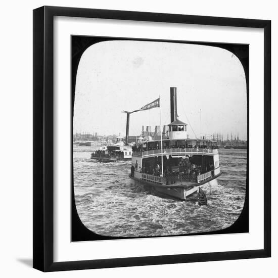 River Steamer, USA, Late 19th or Early 20th Century-null-Framed Photographic Print