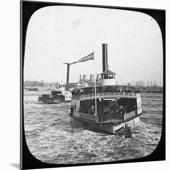 River Steamer, USA, Late 19th or Early 20th Century-null-Mounted Photographic Print