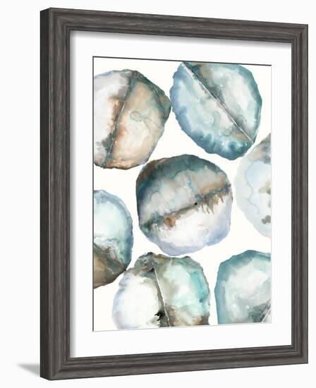 River Stones-Lora Gold-Framed Art Print