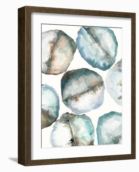 River Stones-Lora Gold-Framed Art Print