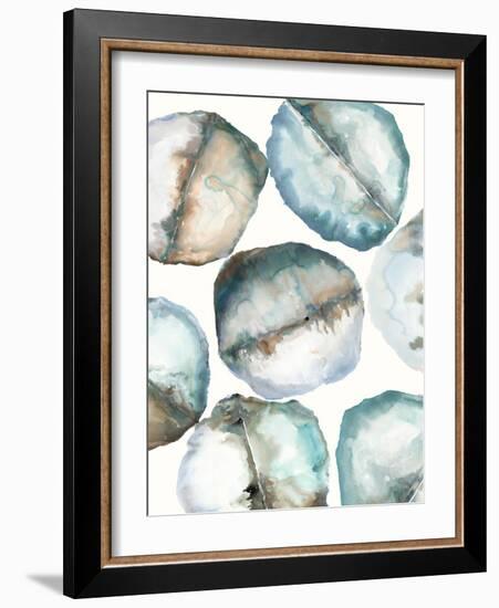 River Stones-Lora Gold-Framed Art Print