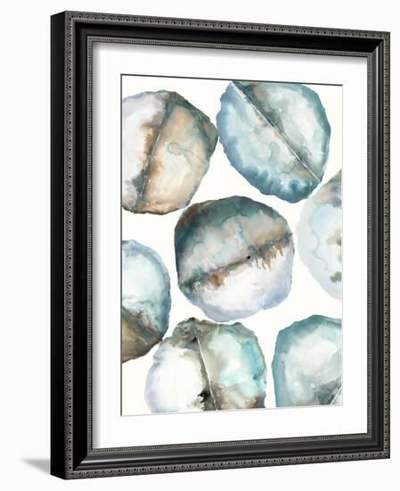 River Stones-Lora Gold-Framed Art Print