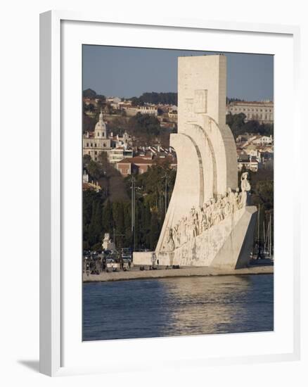 River Tagus and Monument to the Discoveries, Belem, Lisbon, Portugal, Europe-Rolf Richardson-Framed Photographic Print