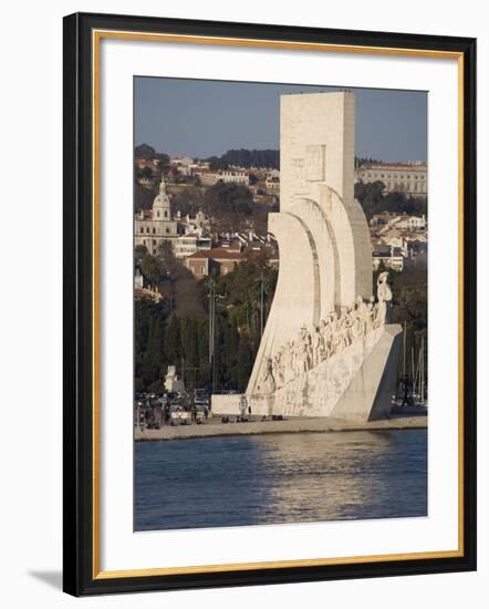 River Tagus and Monument to the Discoveries, Belem, Lisbon, Portugal, Europe-Rolf Richardson-Framed Photographic Print