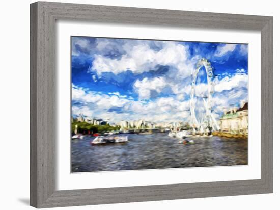 River Thames - In the Style of Oil Painting-Philippe Hugonnard-Framed Giclee Print