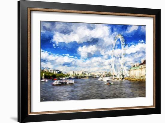 River Thames - In the Style of Oil Painting-Philippe Hugonnard-Framed Giclee Print