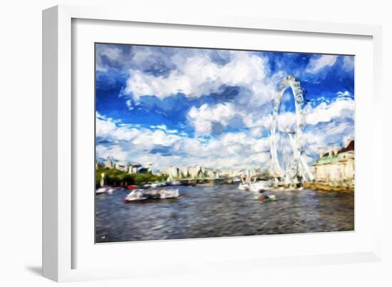 River Thames - In the Style of Oil Painting-Philippe Hugonnard-Framed Giclee Print