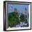 River Thames Shore, in the Evening, Westminster Palace, Big Ben, London Eye-Rainer Mirau-Framed Photographic Print